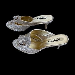 J.Renee Opened Toe Heels Mules,Size8.5.